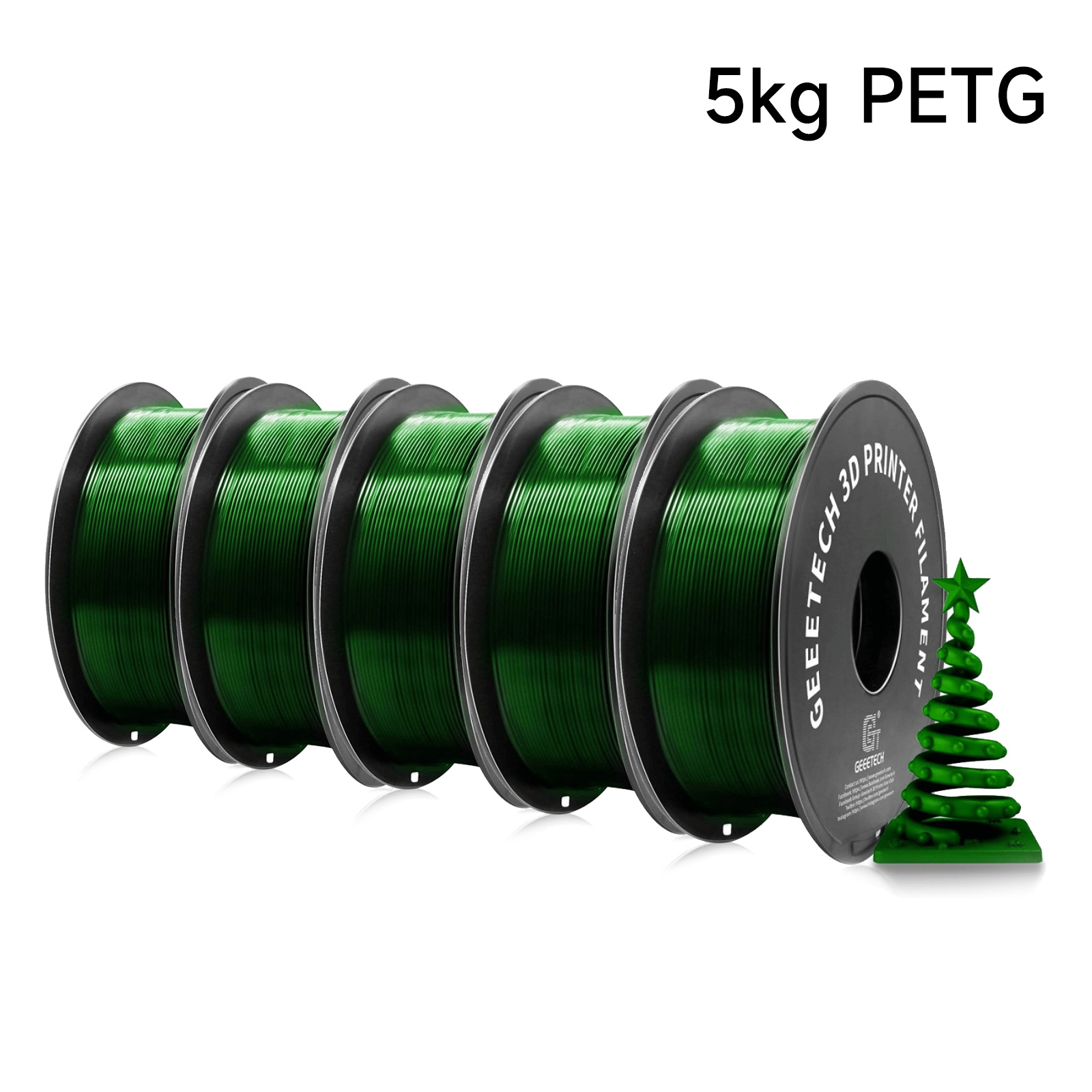 Filament 1.75 - Geeetech 5kg Filamen PETG 1.75mm untuk