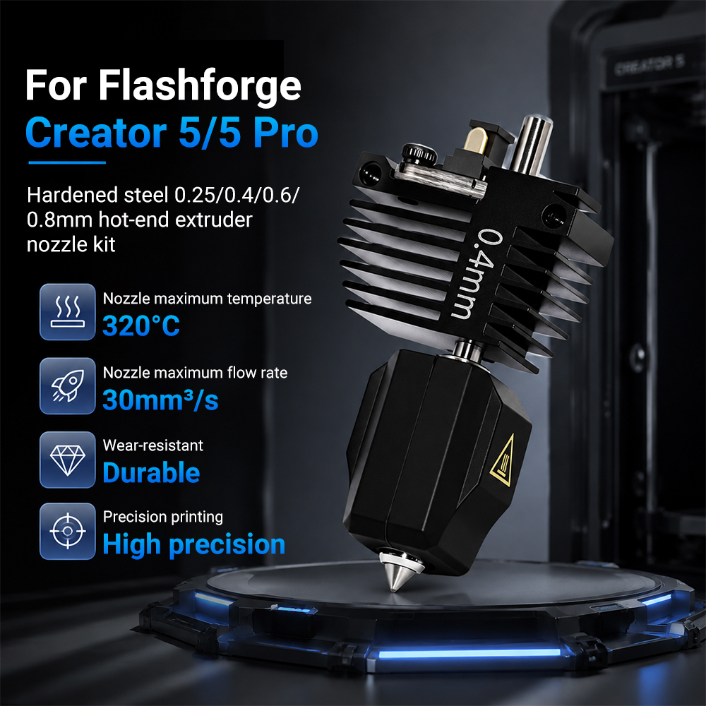 Hotend Assembly - Kit Hotend 0.25/0.4/0.6/0.8mm Untuk Flashforge Creator