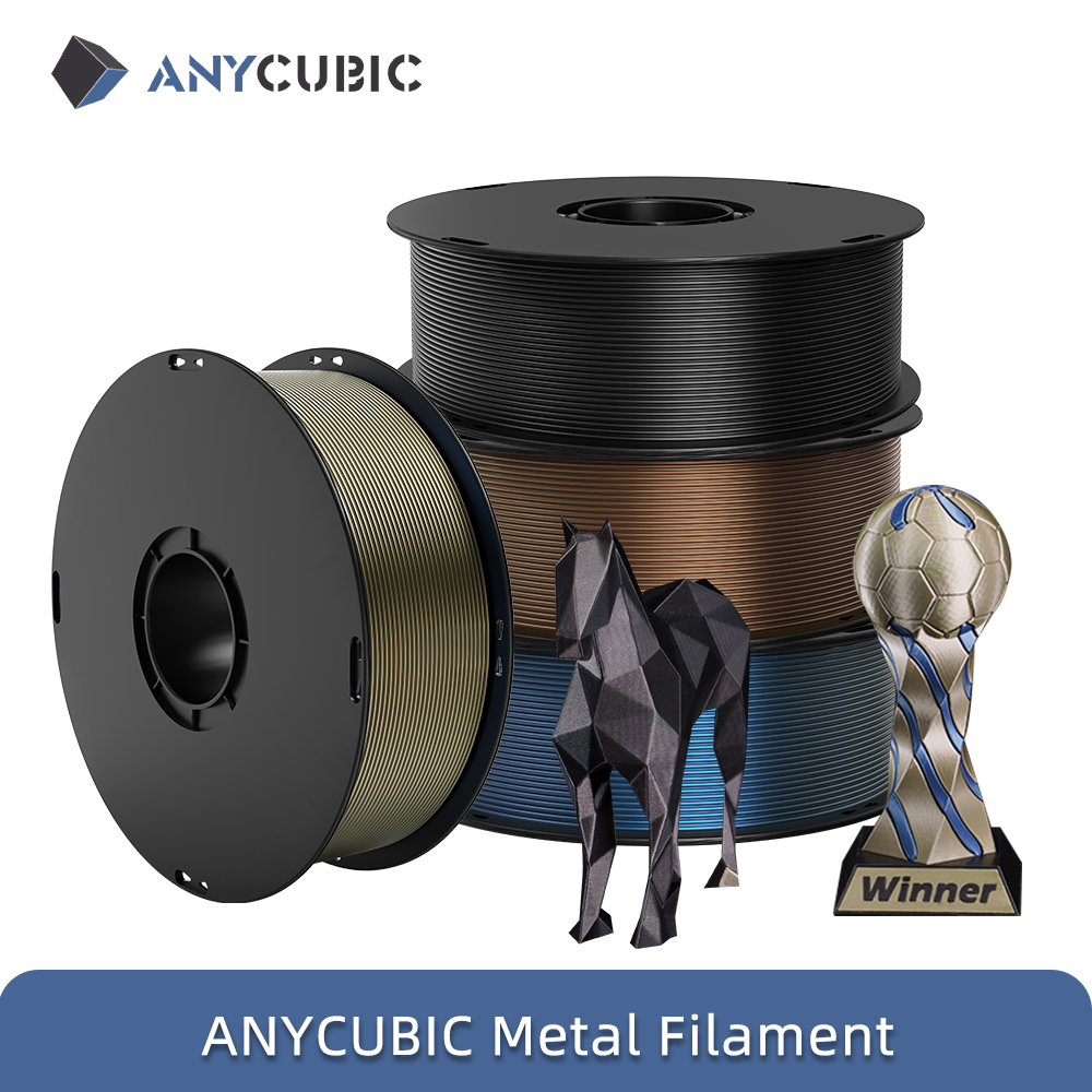 Filament 1.75 - ANYCUBIC 4kg/1kg Filamen Logam Tekstur Metalik