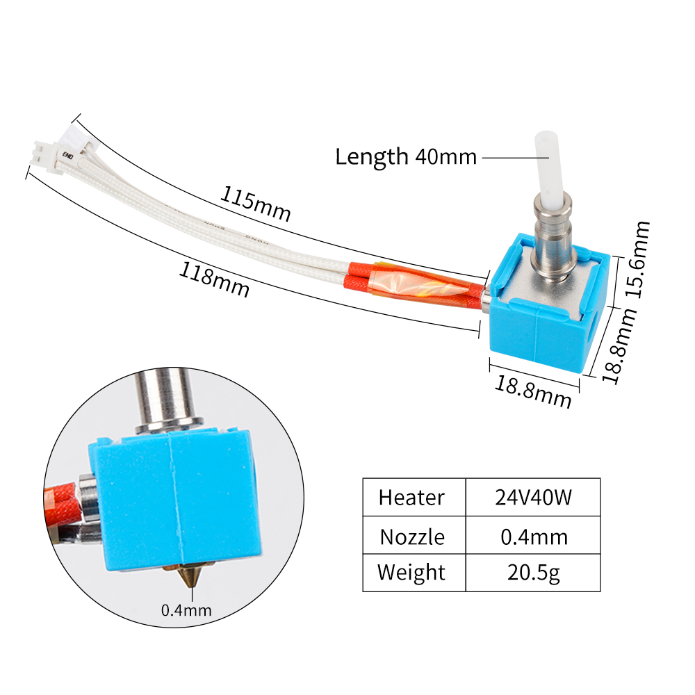 24V 40W Kotra Hotend Print Hea - Hotend Assembly ulasan dan harga