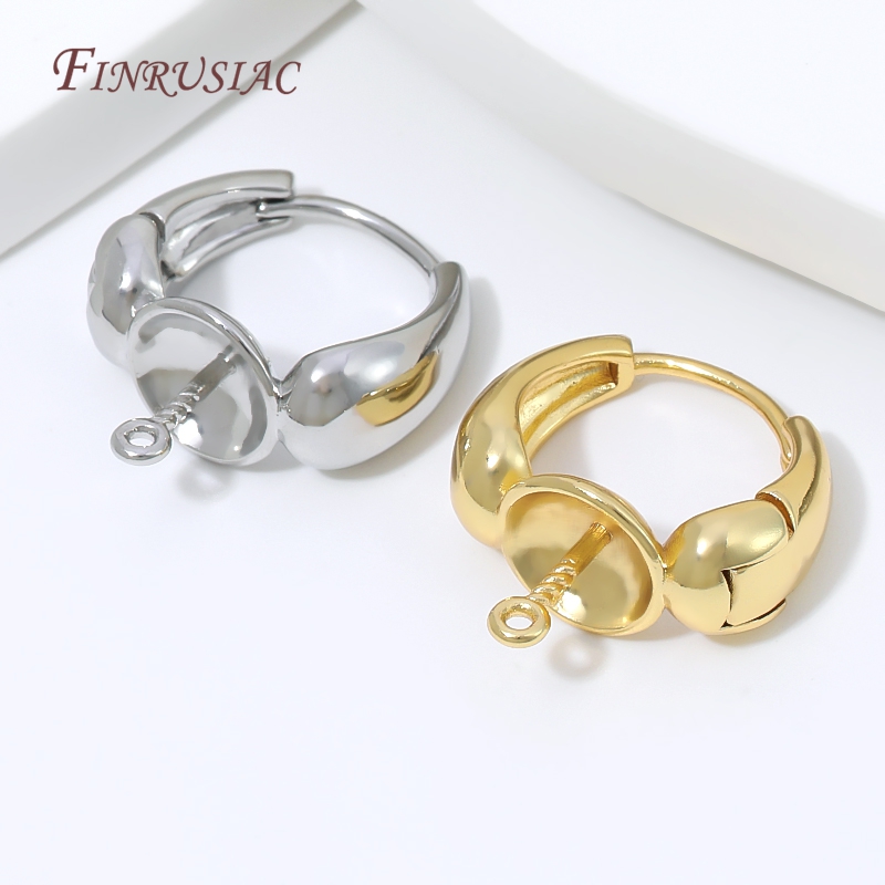 Kancing Anting Huggie Berlapis - Nozzle Brass ulasan dan harga