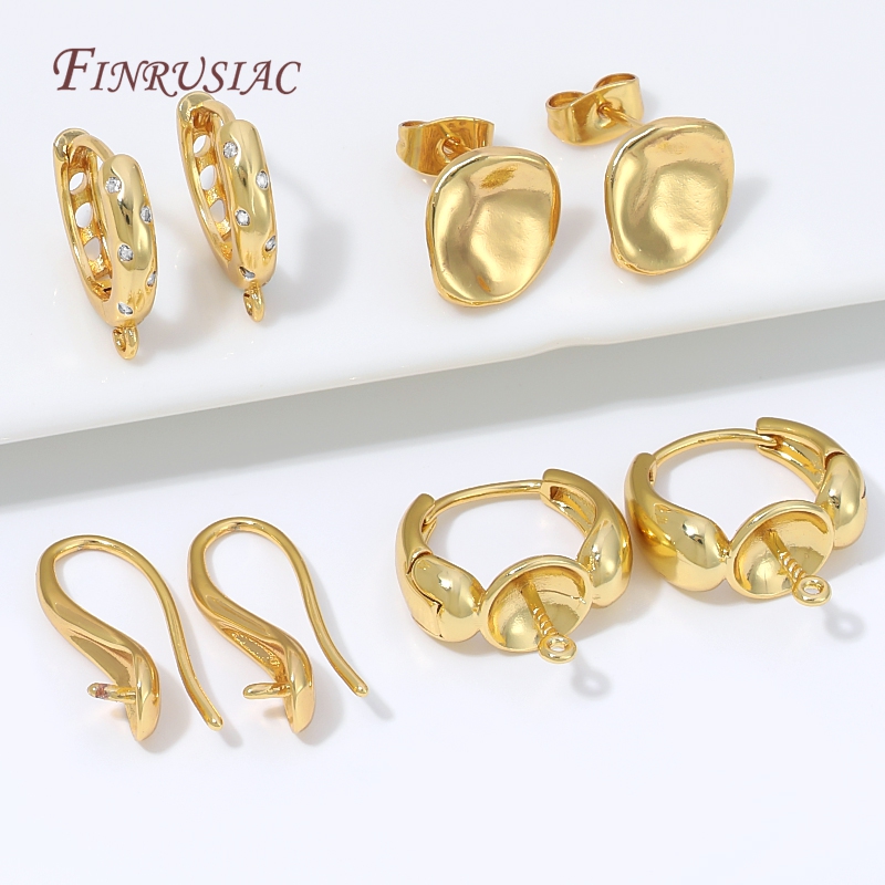 Kancing Anting Huggie Berlapis - Nozzle Brass ulasan dan harga