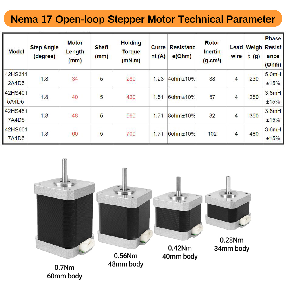Motor Stepper Nema17 42 Motor  - 3D Printer ulasan dan harga